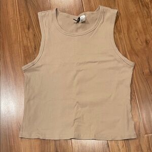 H&M Beige Ribbed Tank Top